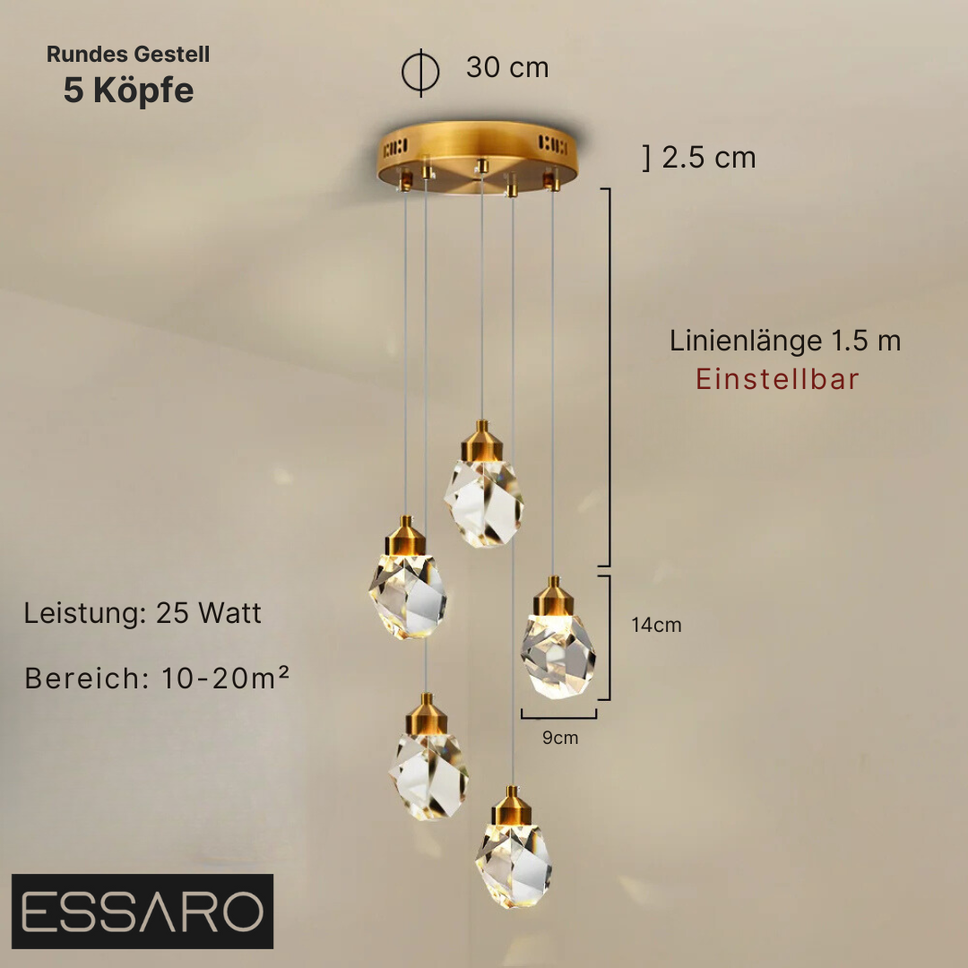 Elegante Kristallampe