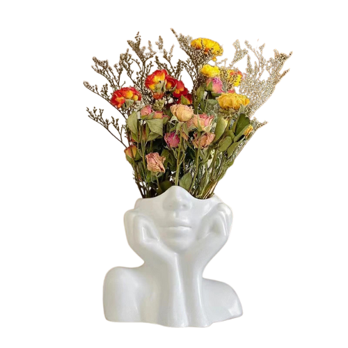 Vase Thinking Girl