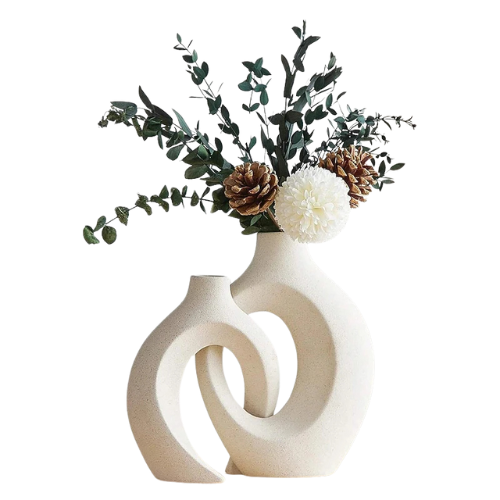 European Ceramic Vase Set