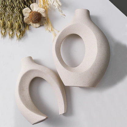 European Ceramic Vase Set