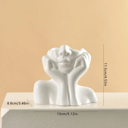 Vase Thinking Girl