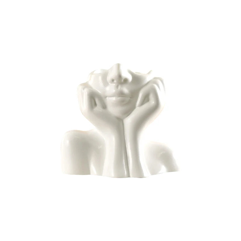 Vase Thinking Girl