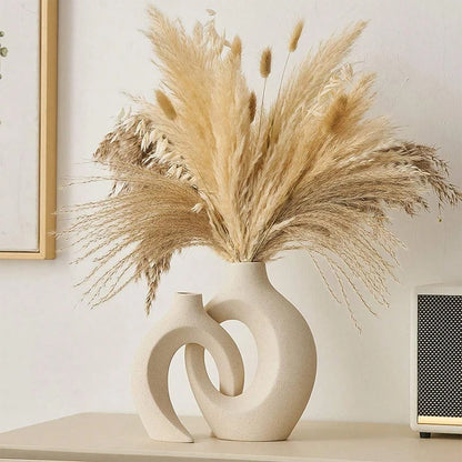 European Ceramic Vase Set